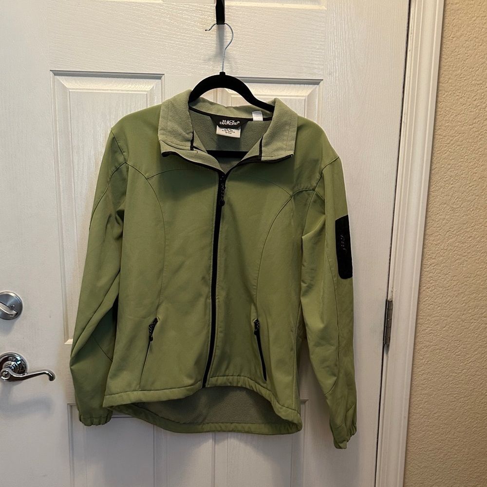 Black Diamond Lime Green Ski & Snow Jacket Size Large